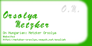 orsolya metzker business card